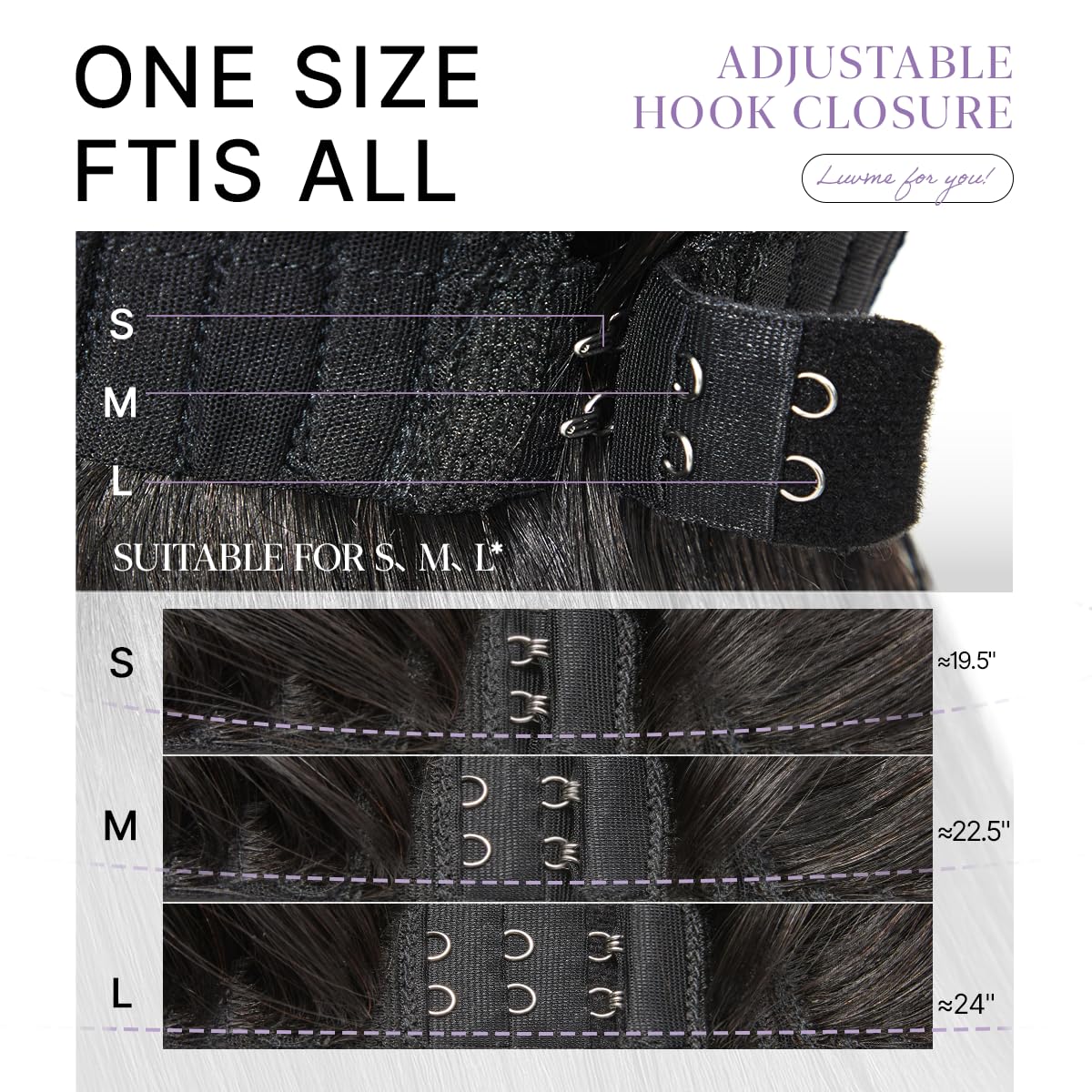 LUVME HAIR 24" glueless 7x6 HD lace wig, 200% density, loose body wave, pre-cut lace.