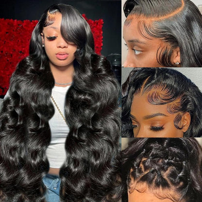 Yamikk 30" body wave 13x6 lace front wig, 180% density, HD lace, bleached knots.