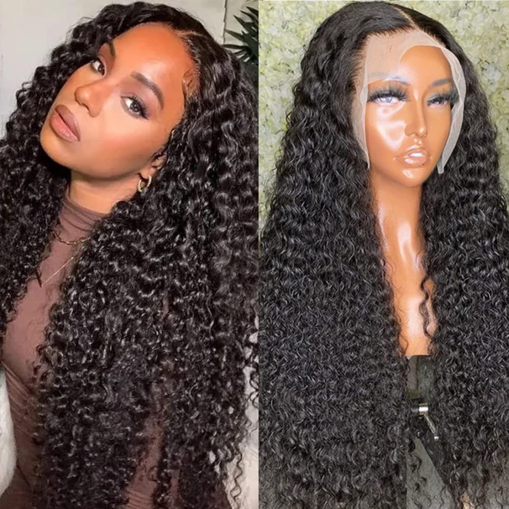 Ghotool 30" deep curly 13x6 HD lace wig, 250% density, pre-plucked, transparent lace.