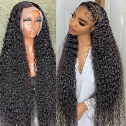 Ghotool 30" deep curly 13x6 HD lace wig, 250% density, pre-plucked, transparent lace.