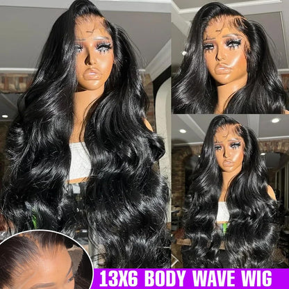 Yamikk 30" body wave 13x6 lace front wig, 180% density, HD lace, bleached knots.