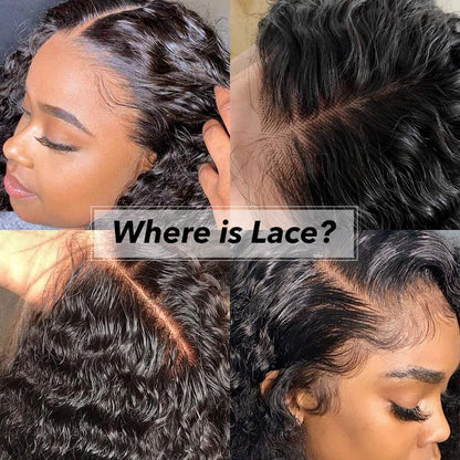 Ghotool 30" deep curly 13x6 HD lace wig, 250% density, pre-plucked, transparent lace.