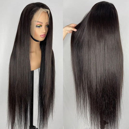 Yuccy 40" 13x4 straight lace front wig, 200% density, HD lace, glueless human hair wig.